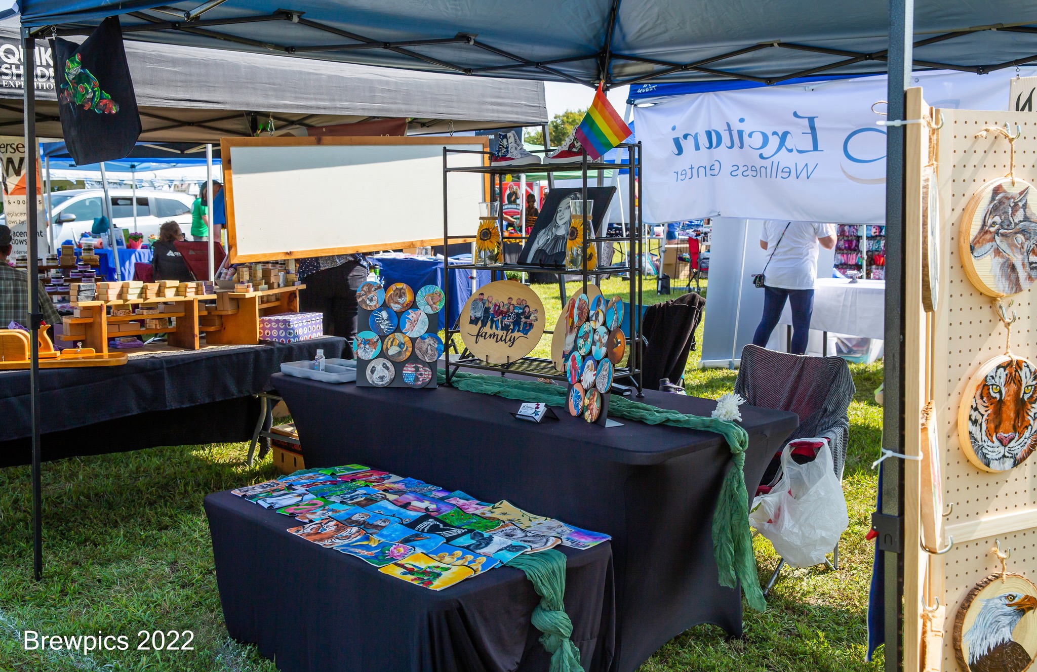 Business Expo vendor booths and attendees